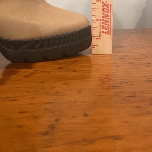 Sorel Dacie waterproof leather zip up tan black size 9.5 heeled NWT NIB - Picture 11 of 16